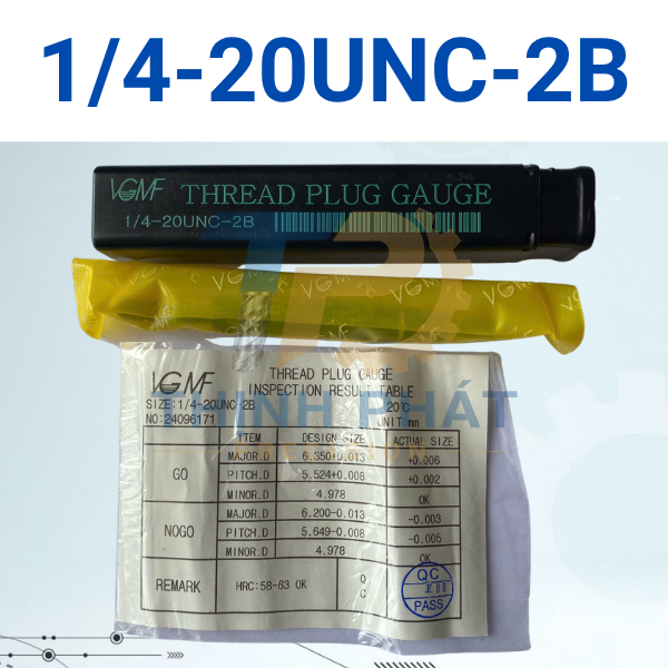 14-20UNC-2B Dưỡng kiểm ren trong 1/4-20UNC-2B – Thread Plug Gauge 1/4-20UNC-2B – VGMF