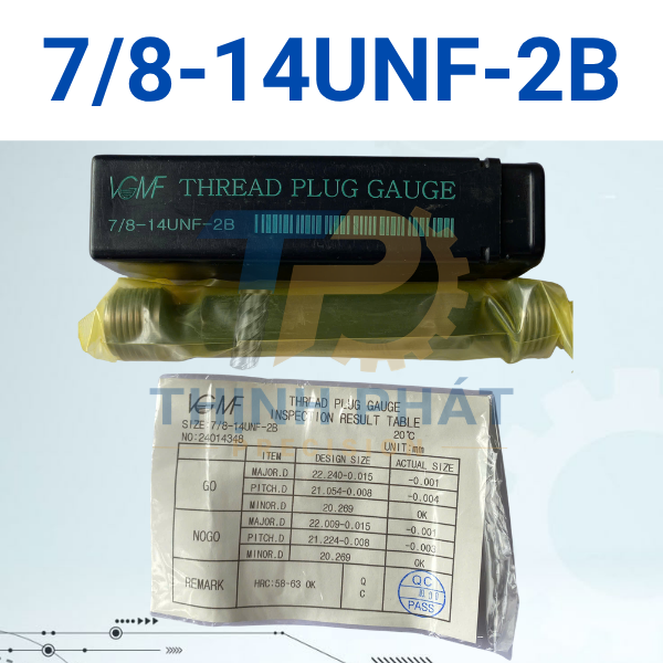 78-14UNF-2B Dưỡng kiểm ren trong 7/8-14UNF-2B – Thread Plug Gauge 7/8-14UNF-2B – VGMF