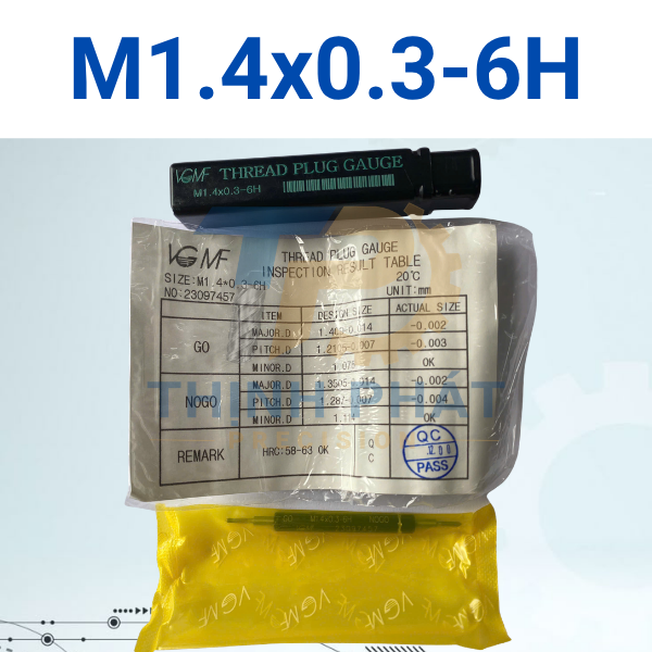 M1.4x0.3-6H Dưỡng kiểm ren trong M1.4×0.3-6H – Thread Plug Gauge M1.4*0.3-6H – VGMF