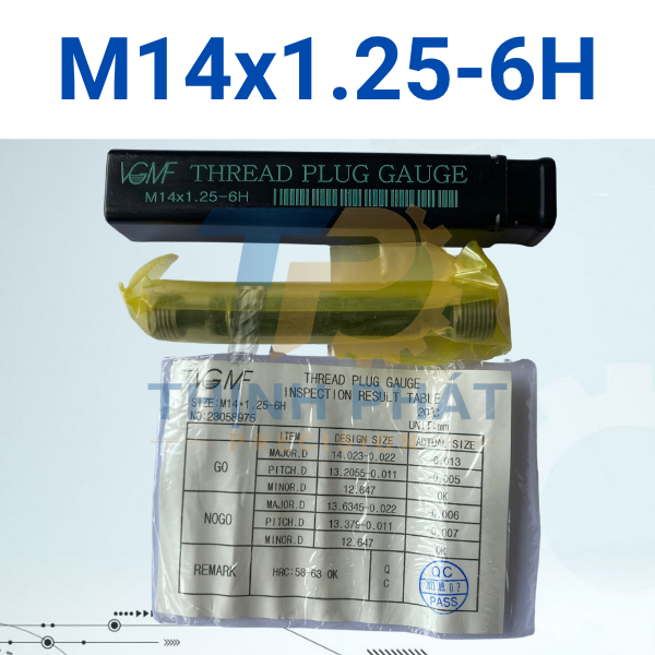 M14X1.25-6H Dưỡng kiểm ren trong M14×1.25-6H – Thread Plug Gauge M14*1.25-6H – VGMF
