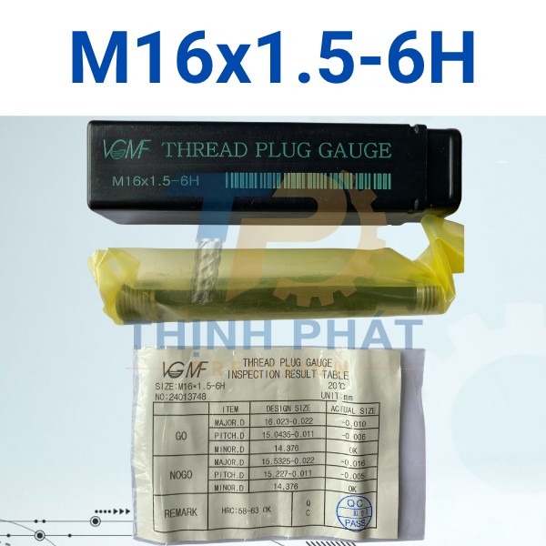 M16X1.5-6H Dưỡng kiểm ren trong M16×1.5-6H – Thread Plug Gauge M16*1.5-6H – VGMF