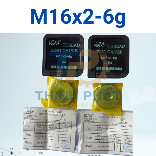 M16X2-6g Dưỡng kiểm ren ngoài M16×2-6g – Thread Ring Gauge M16*2-6g – VGMF