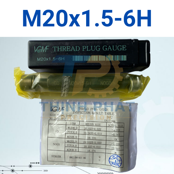M20X1.5-6H Dưỡng kiểm ren trong M20×1.5-6H – Thread Plug Gauge M20*1.5-6H – VGMF