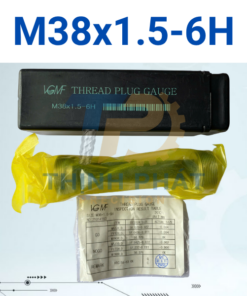 Dưỡng kiểm ren trong M38×1.5-6H – Thread Plug Gauge M38*1.5-6H – VGMF