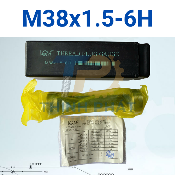 M38X1.5-6H Dưỡng kiểm ren trong M38×1.5-6H – Thread Plug Gauge M38*1.5-6H – VGMF
